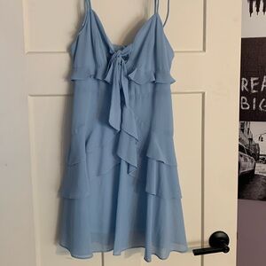NEW Baby Blue Forever 21 Sleevless Ruffle Dress Size Small